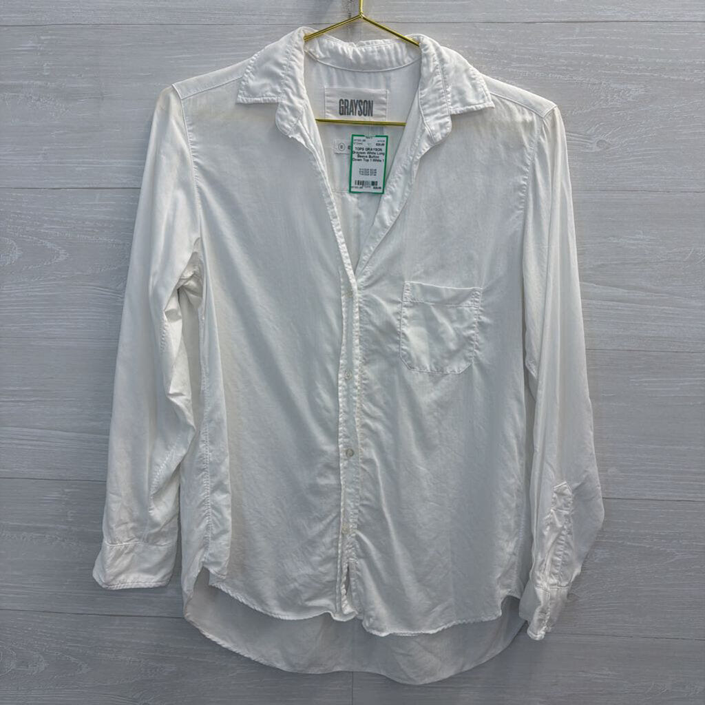 Grayson White Long Sleeve Button Down Top 1