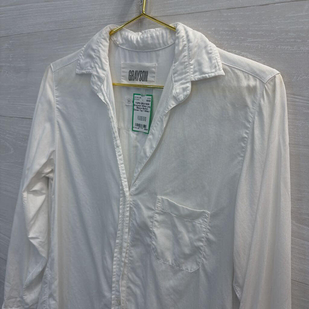 Grayson White Long Sleeve Button Down Top 1
