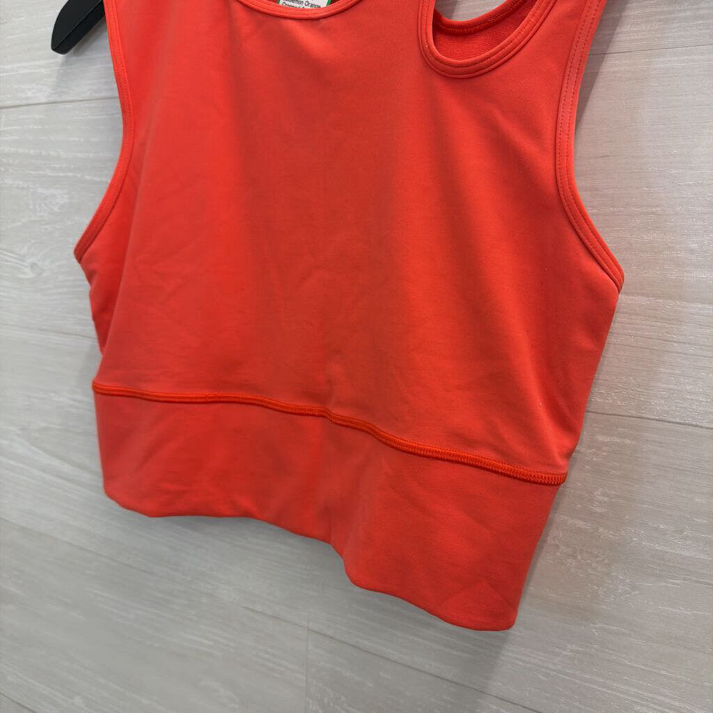 Lululemon Orange Cropped Cut Out Detail Tank Top 8