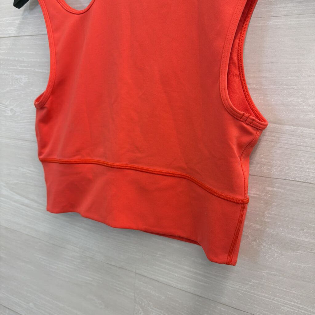 Lululemon Orange Cropped Cut Out Detail Tank Top 8