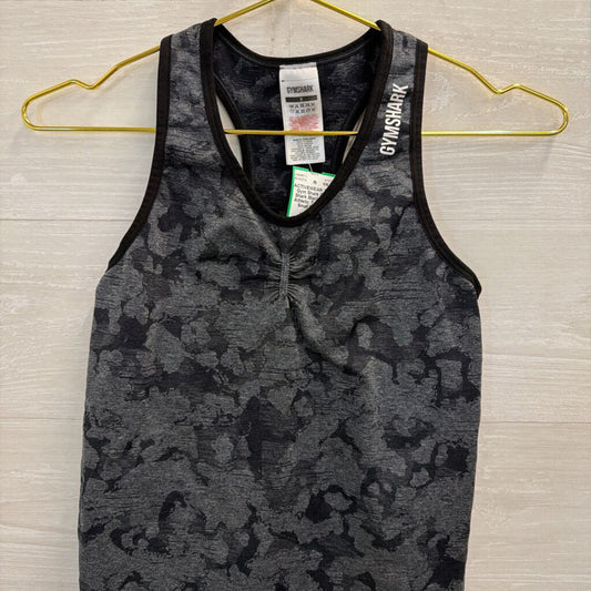 Gym Shark Black Print Athletic Tank Top Small