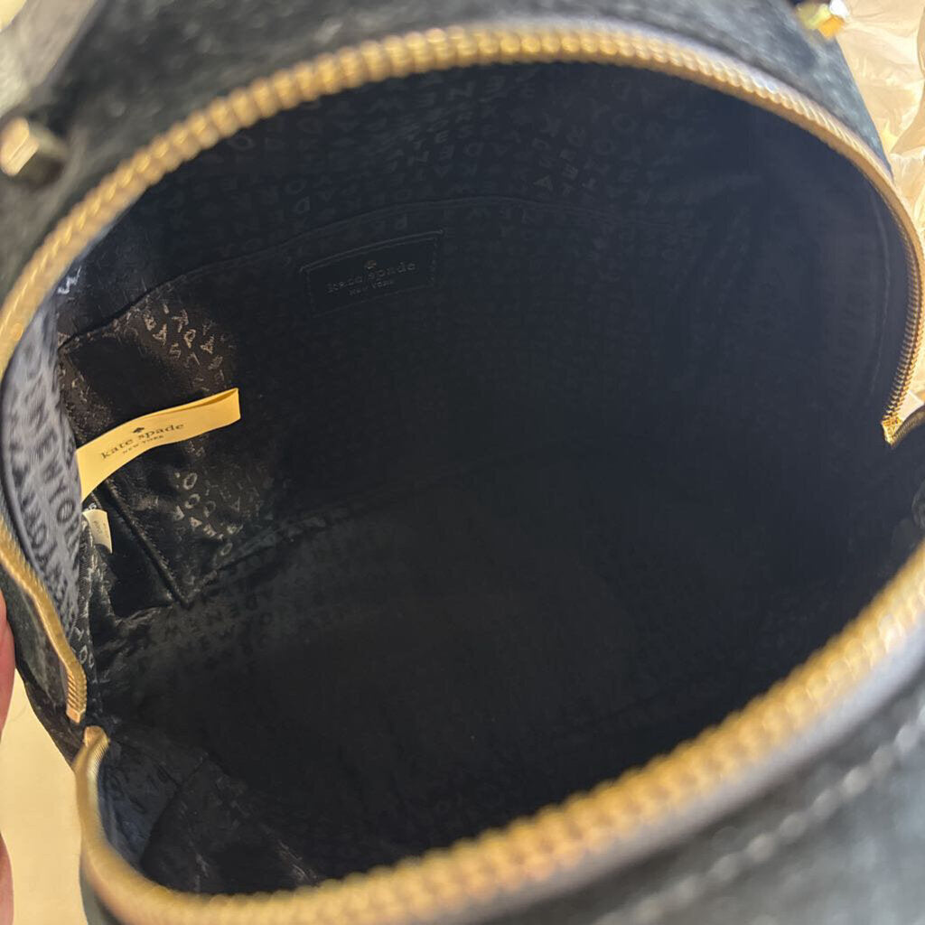Kate Spade Black Velvet Mini Backpack