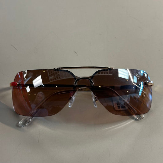 Gold/ Brown Rimless Y2K Sunglasses