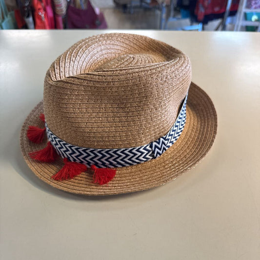 Brown Woven Fedora Hat