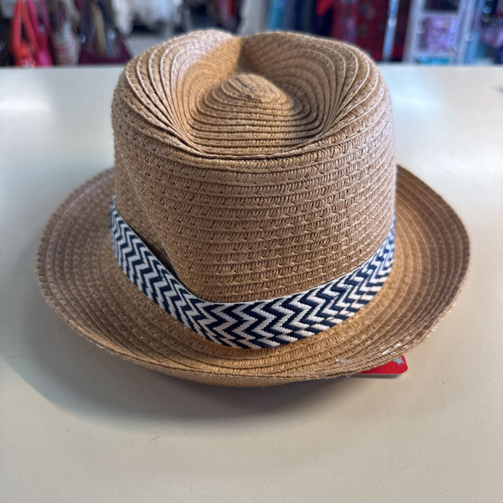 Brown Woven Fedora Hat