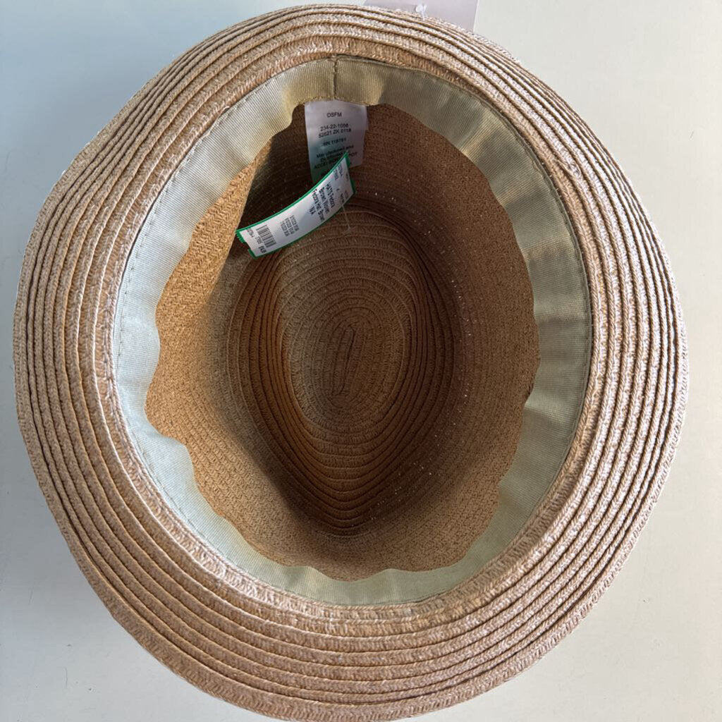 Brown Woven Fedora Hat