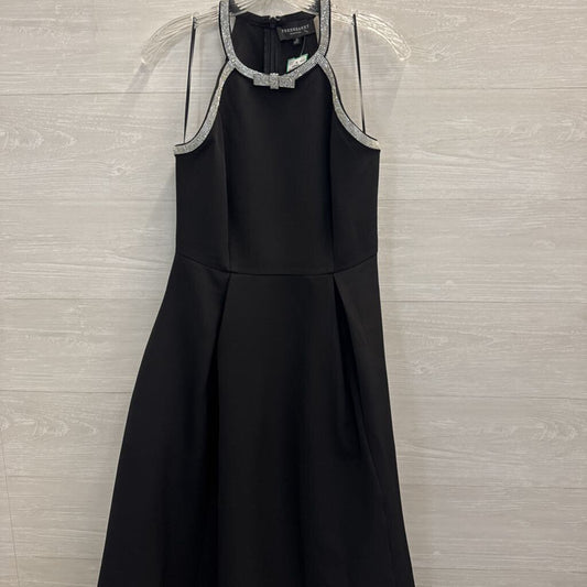 Free Market Black Rhinestone Neckline Long Formal Dress Medium