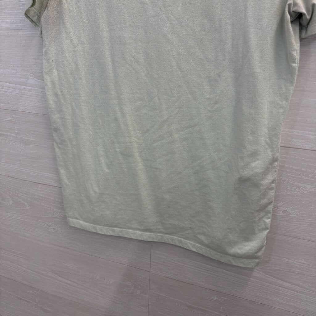Green/ Yellow Lemon Print Short Sleeve Graphic Tee Medium