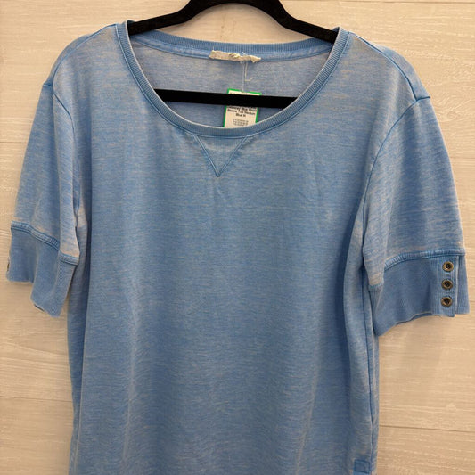 Jane and Delancey Blue Short Sleeve Top Medium