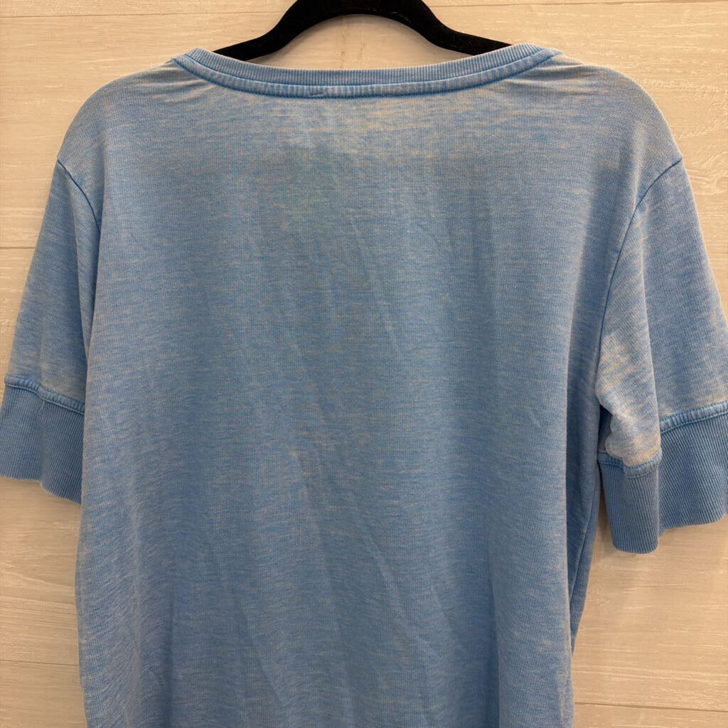Jane and Delancey Blue Short Sleeve Top Medium