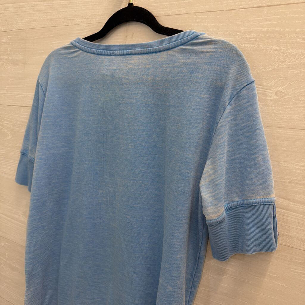Jane and Delancey Blue Short Sleeve Top Medium