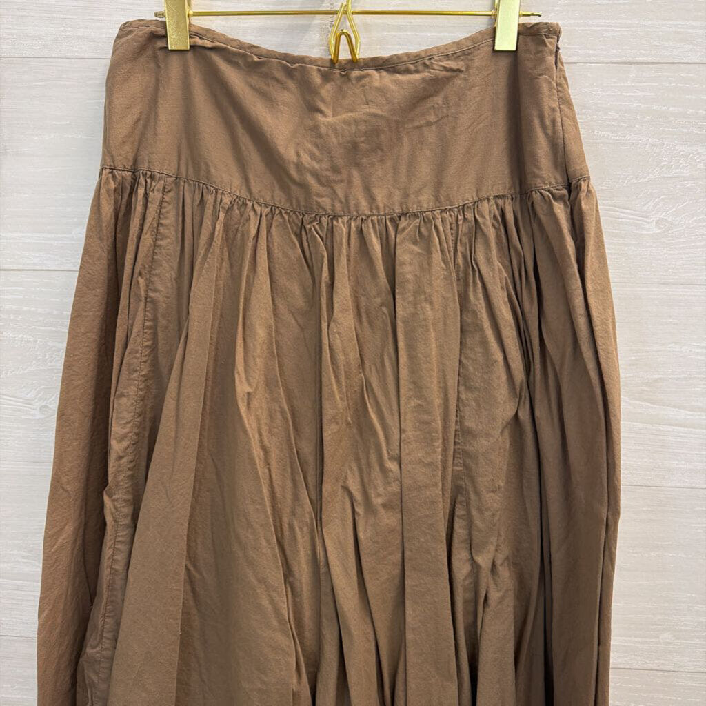 Brown 100% Cotton Maxi Skirt 8