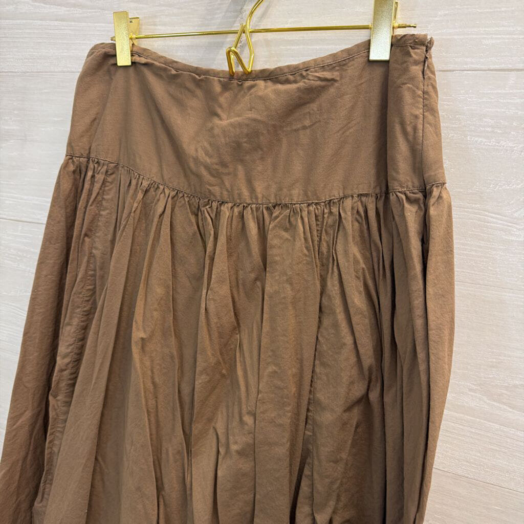 Brown 100% Cotton Maxi Skirt 8