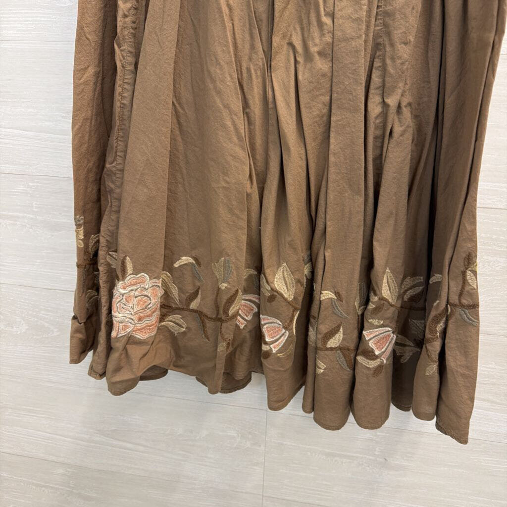 Brown 100% Cotton Maxi Skirt 8