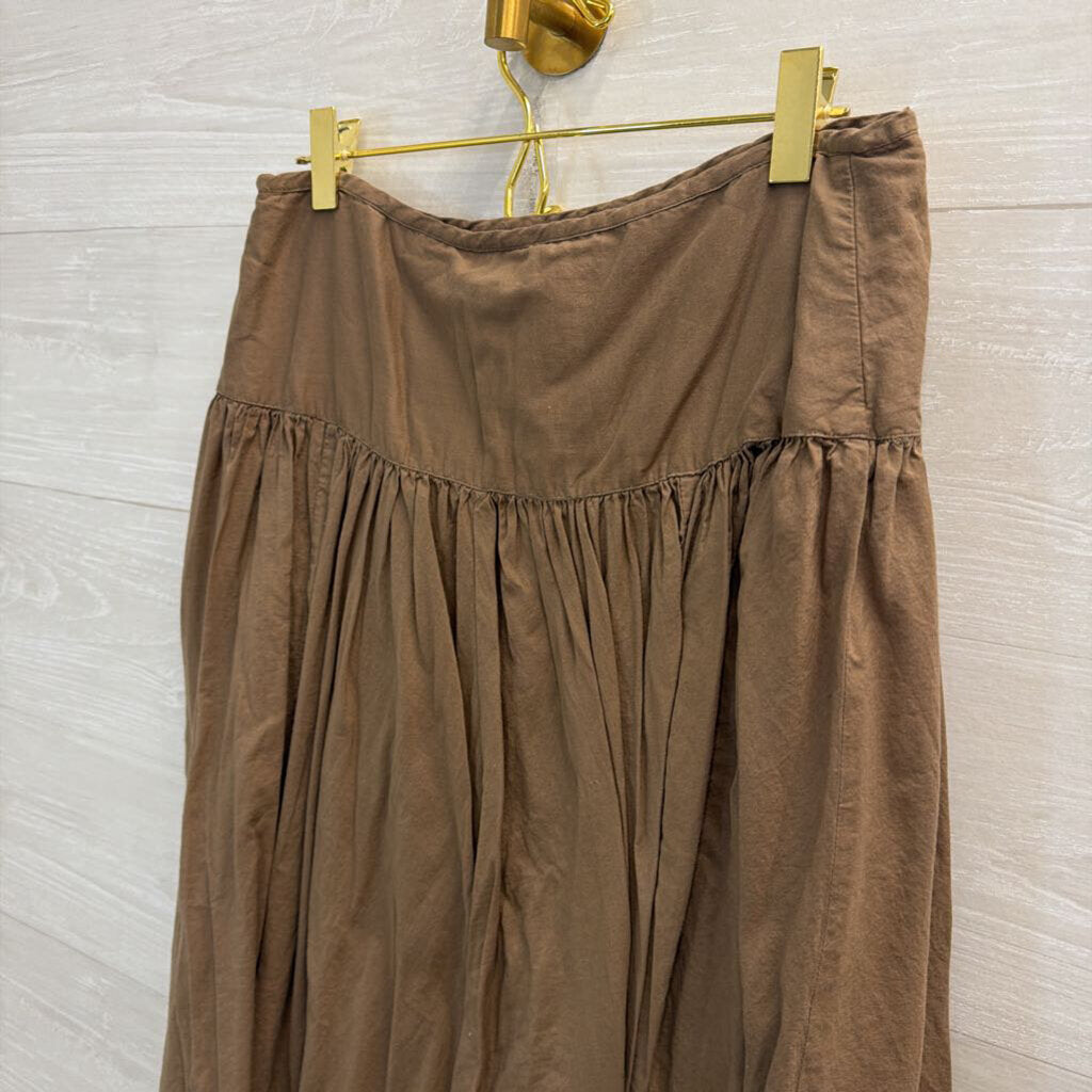 Brown 100% Cotton Maxi Skirt 8