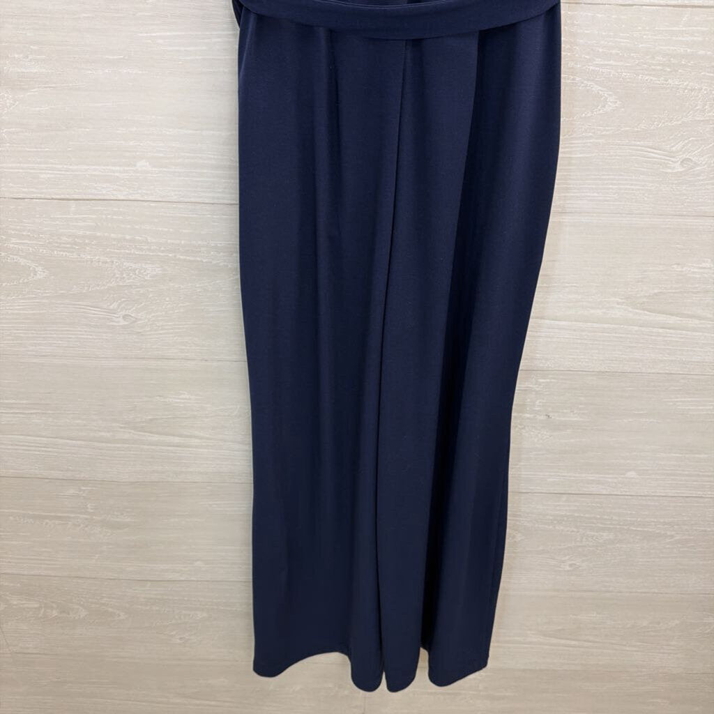 Michael Kors Navy Sleeveless Jumpsuit Extra Small