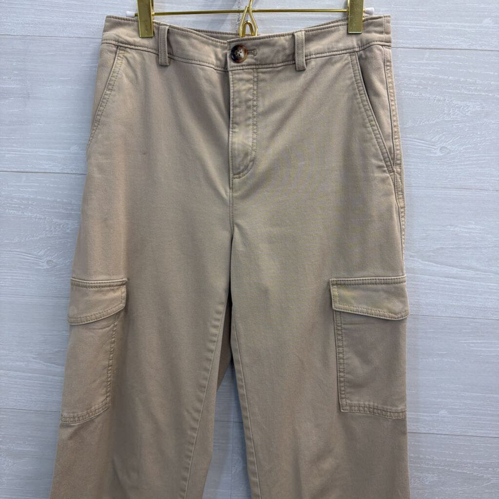 Loft Brown Cargo Pocket Straight Leg Pants 0