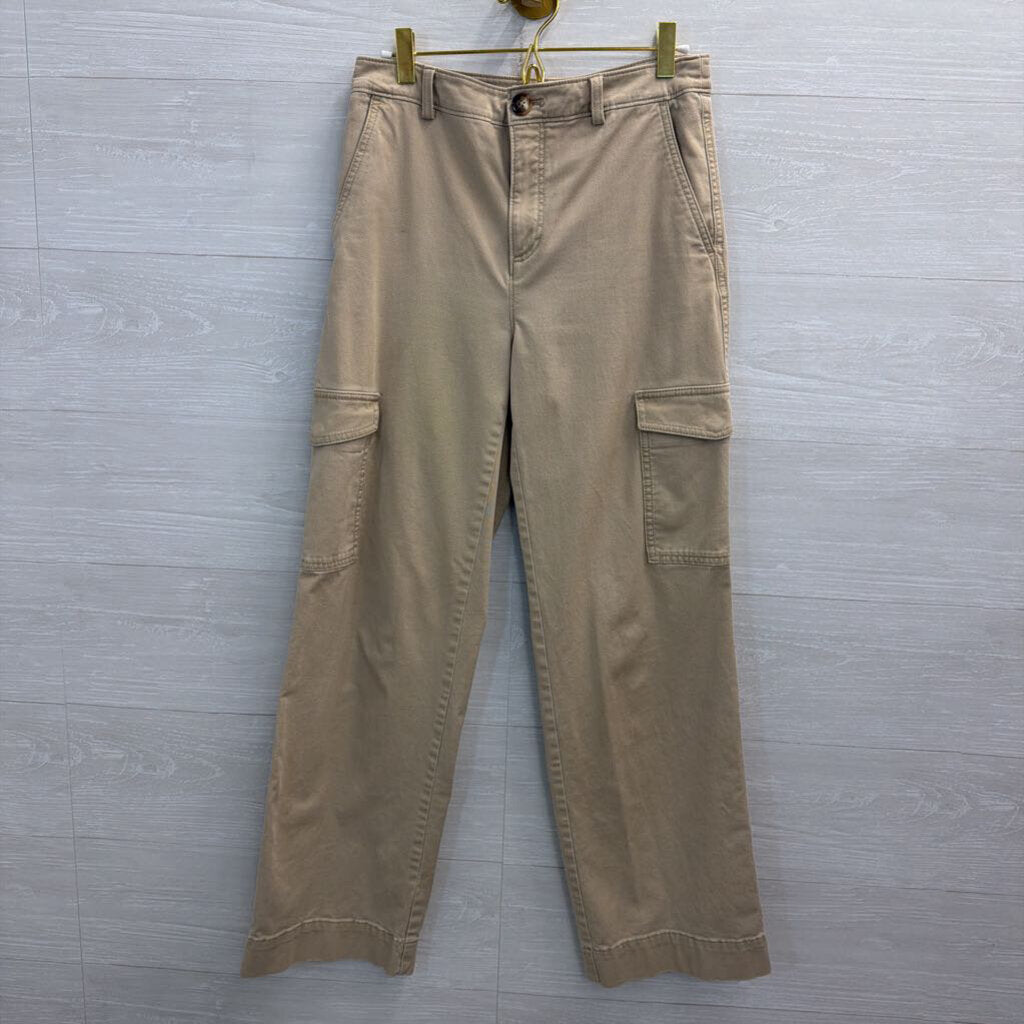 Loft Brown Cargo Pocket Straight Leg Pants 0