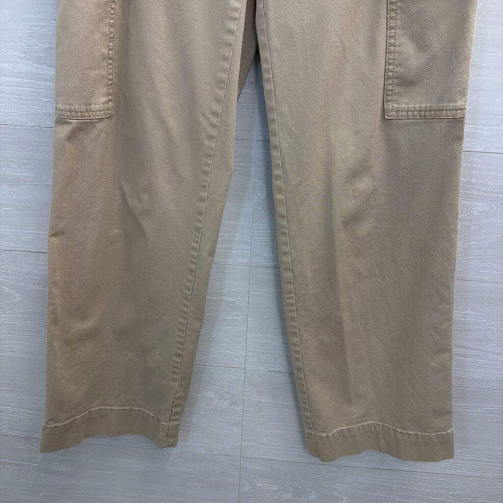 Loft Brown Cargo Pocket Straight Leg Pants 0