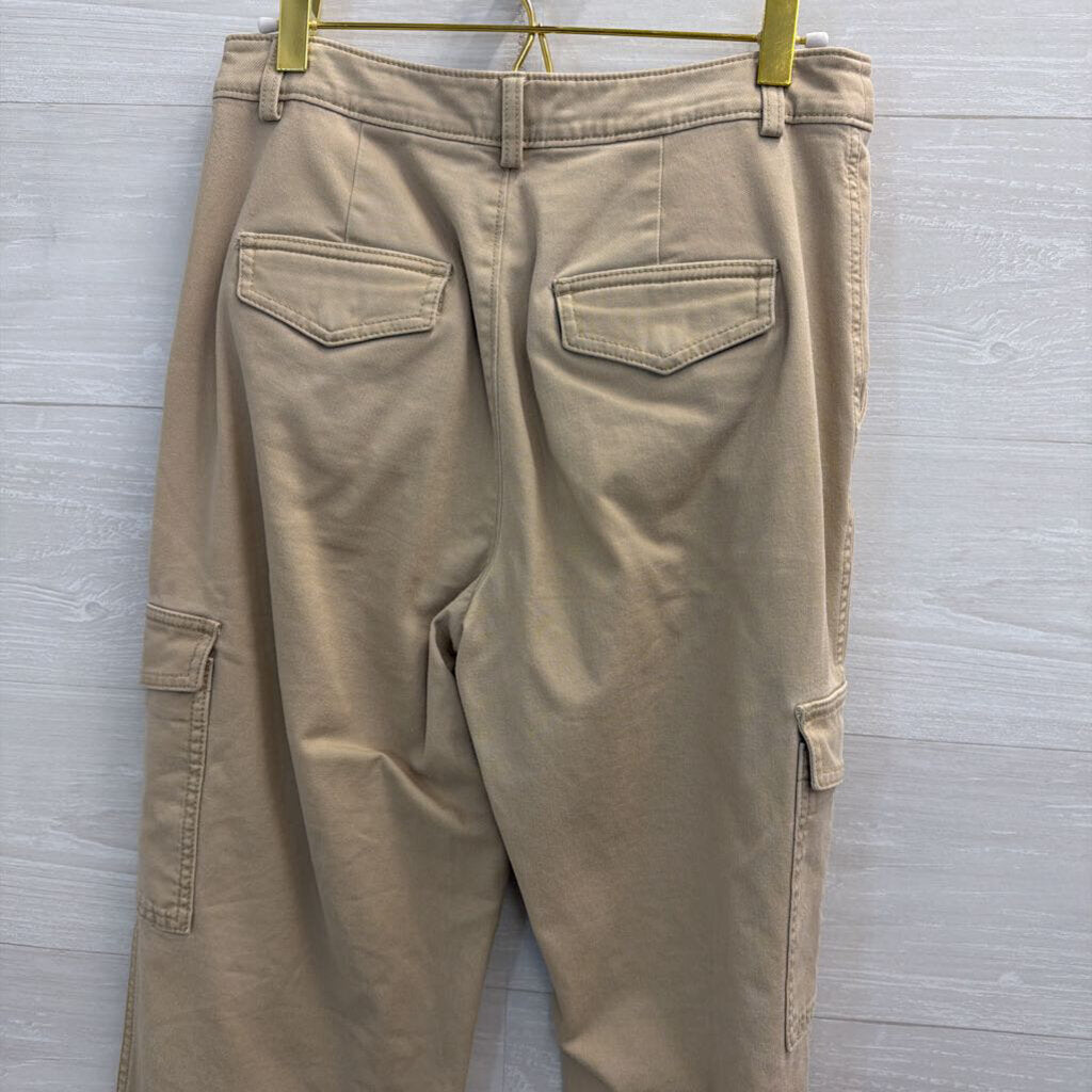Loft Brown Cargo Pocket Straight Leg Pants 0