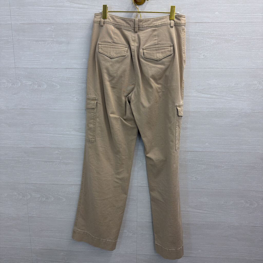 Loft Brown Cargo Pocket Straight Leg Pants 0