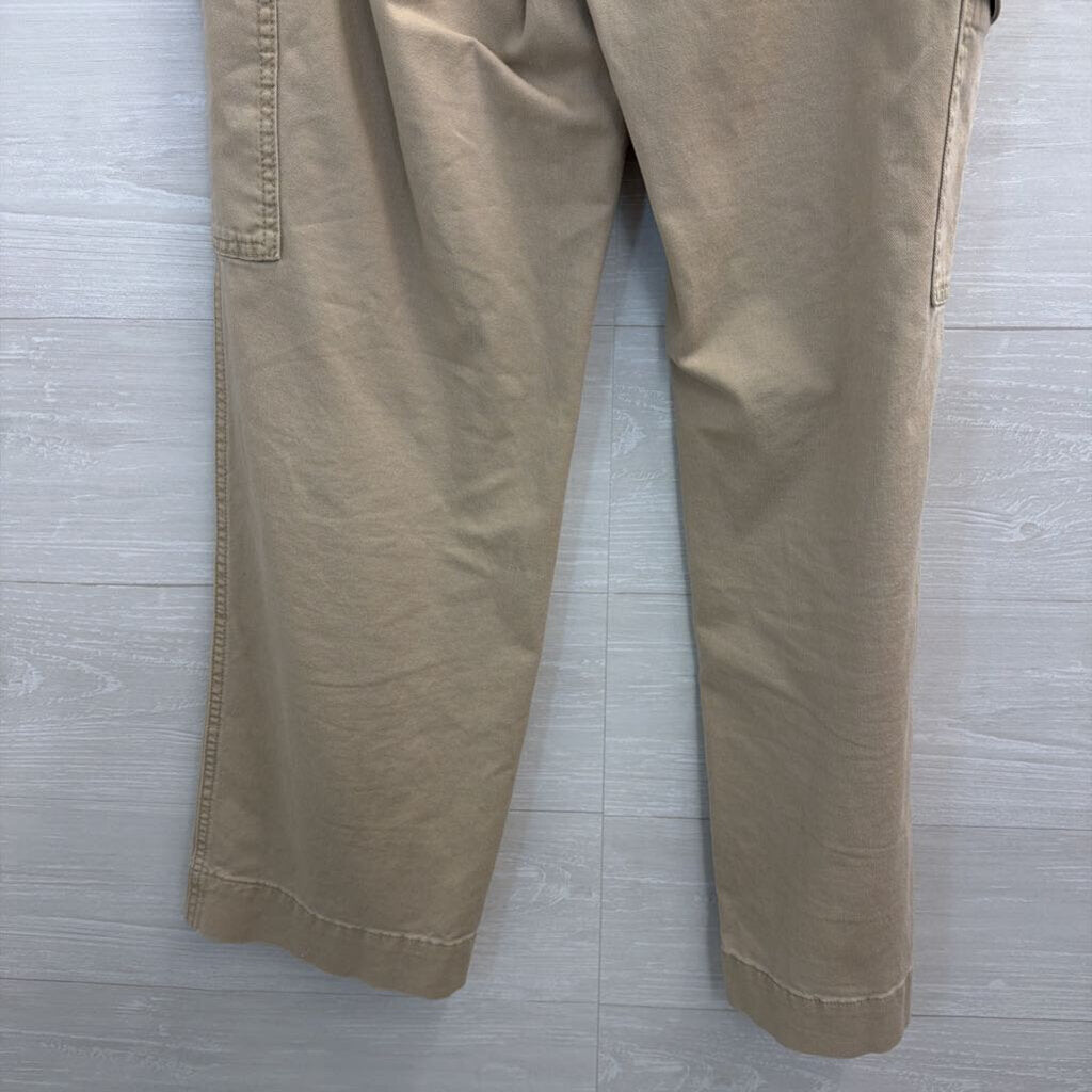 Loft Brown Cargo Pocket Straight Leg Pants 0