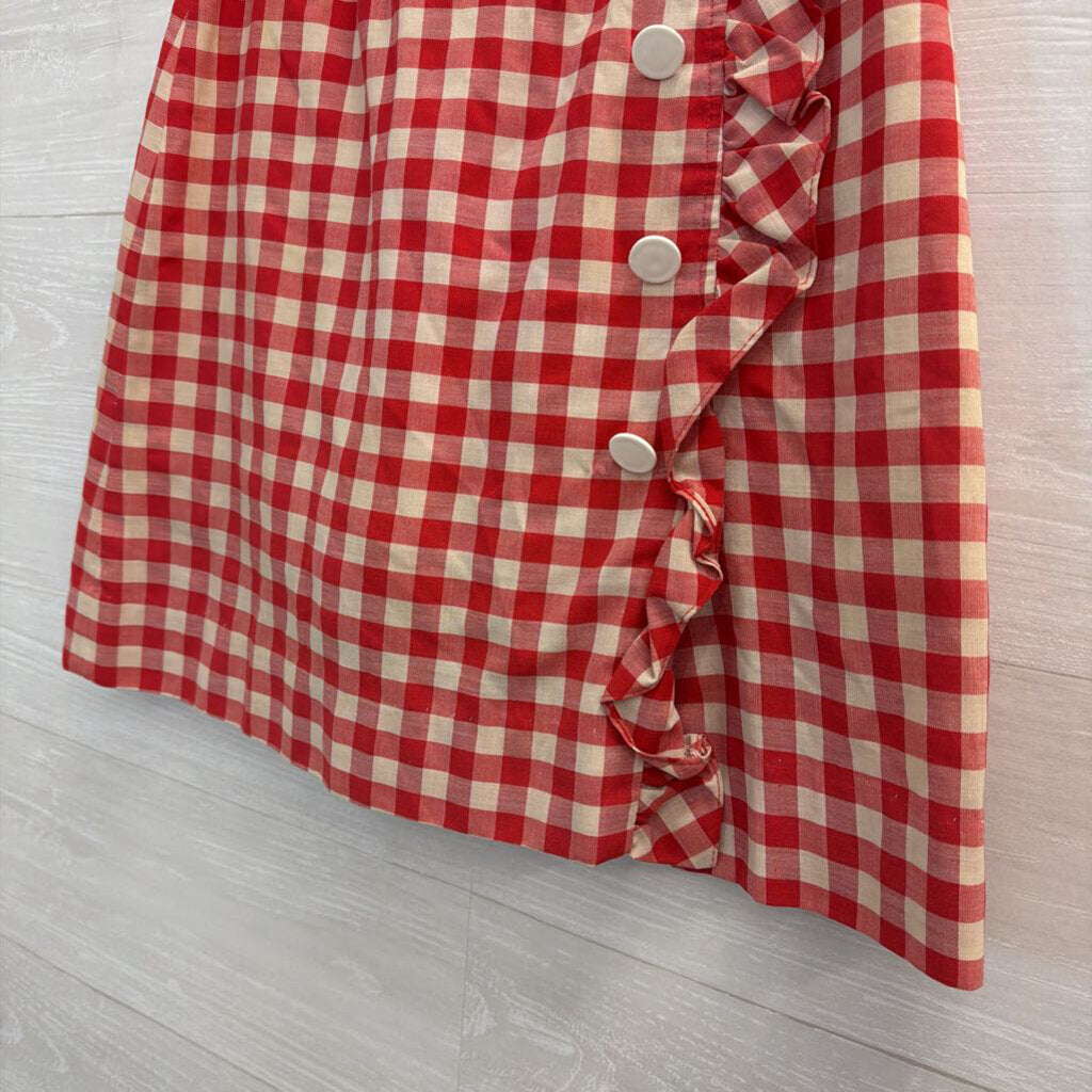 Vintage David Smith Red/ Cream Gingham Skirt Small
