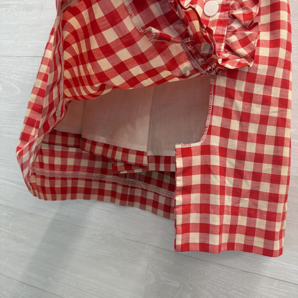 Vintage David Smith Red/ Cream Gingham Skirt Small