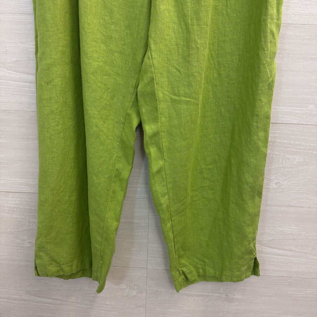 Cut Loose Green 100% Linen Pull On Pants Large