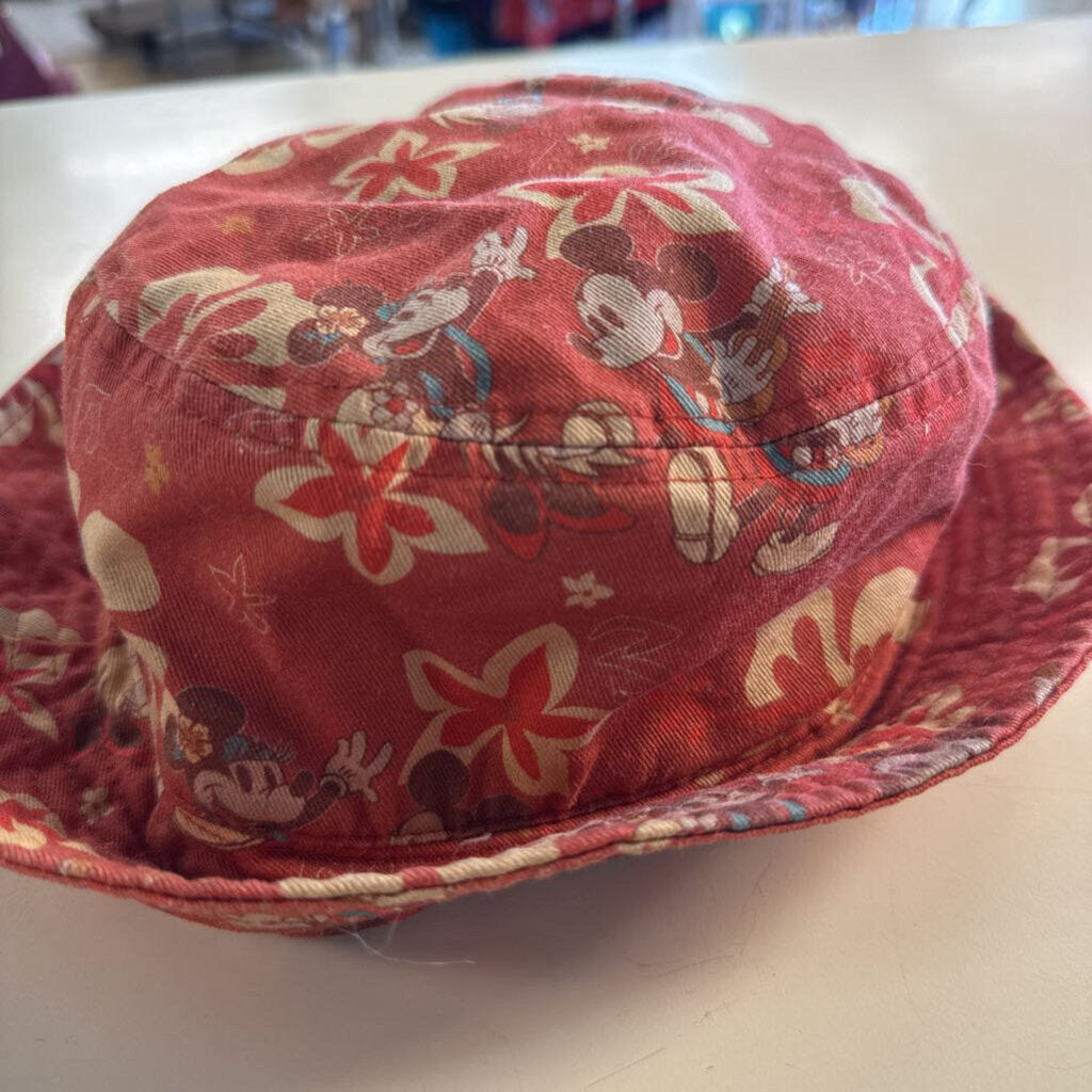 Orange/ Multi Tropical Tiki Micky and Minnie Bucket Hat