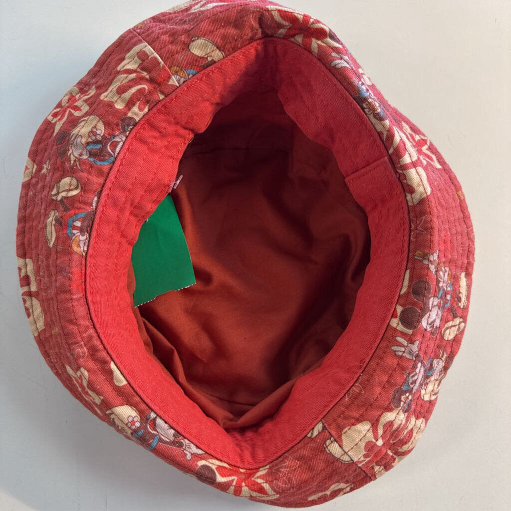 Orange/ Multi Tropical Tiki Micky and Minnie Bucket Hat