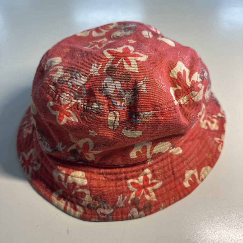 Orange/ Multi Tropical Tiki Micky and Minnie Bucket Hat