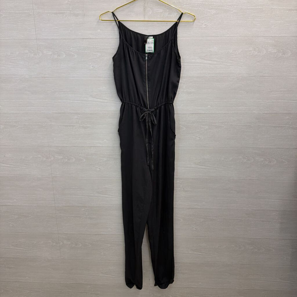 Grey Silky Tie Waist Jumpsuit 2