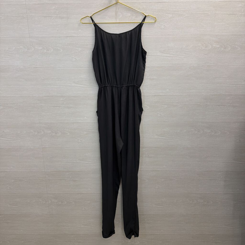 Grey Silky Tie Waist Jumpsuit 2