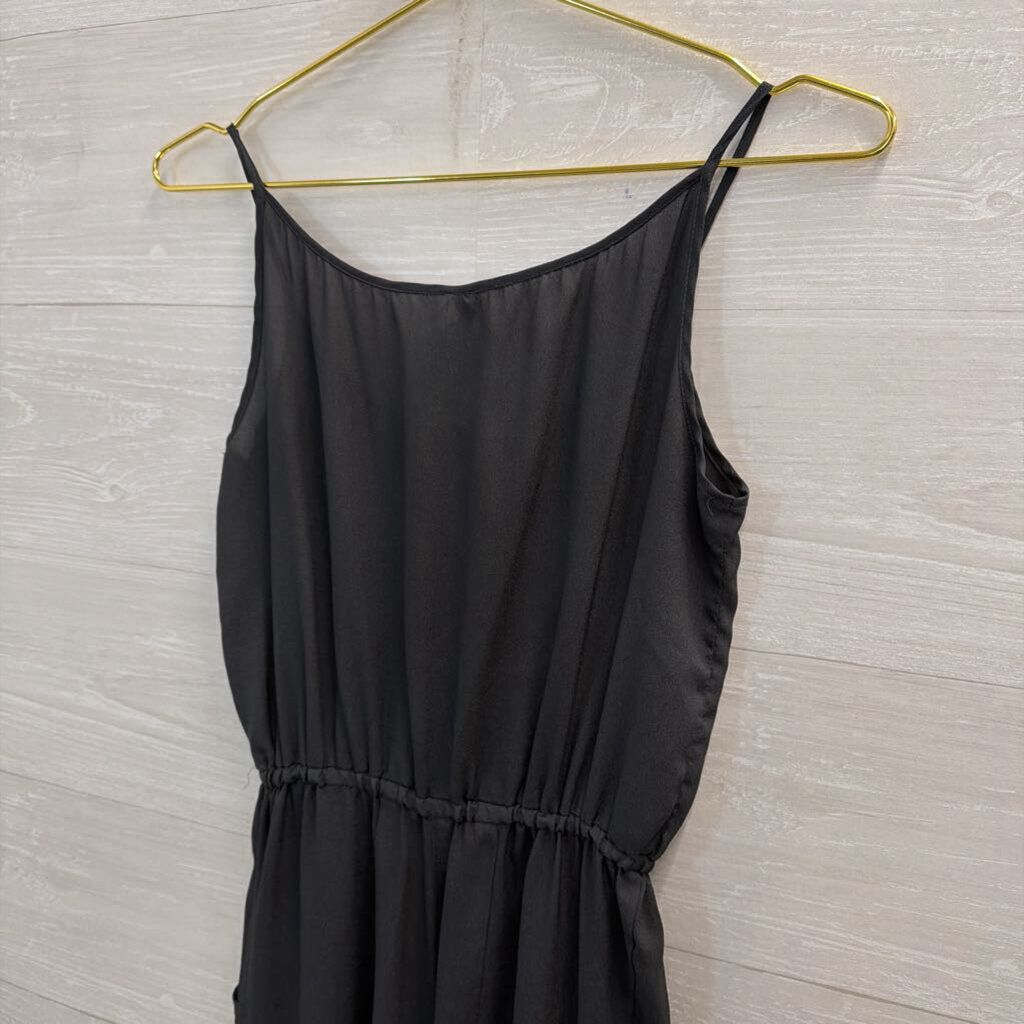 Grey Silky Tie Waist Jumpsuit 2