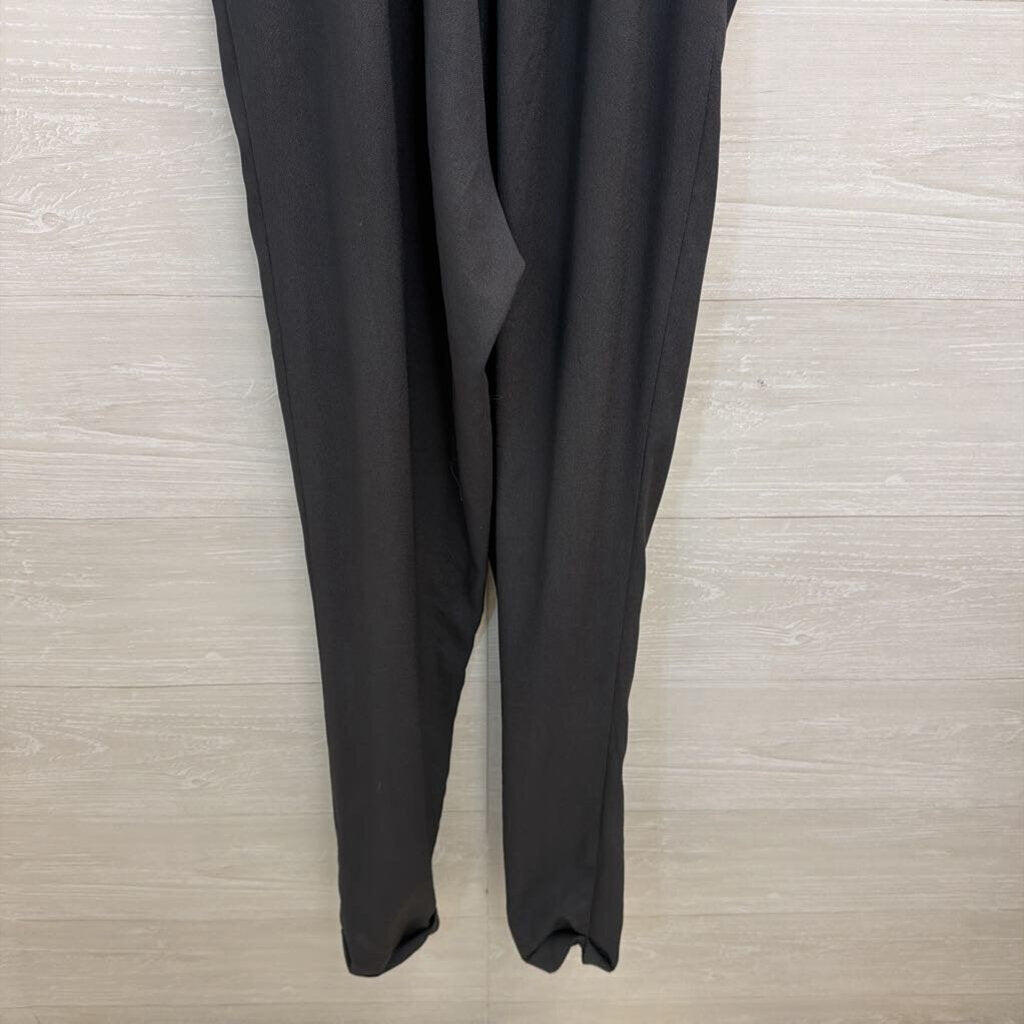 Grey Silky Tie Waist Jumpsuit 2
