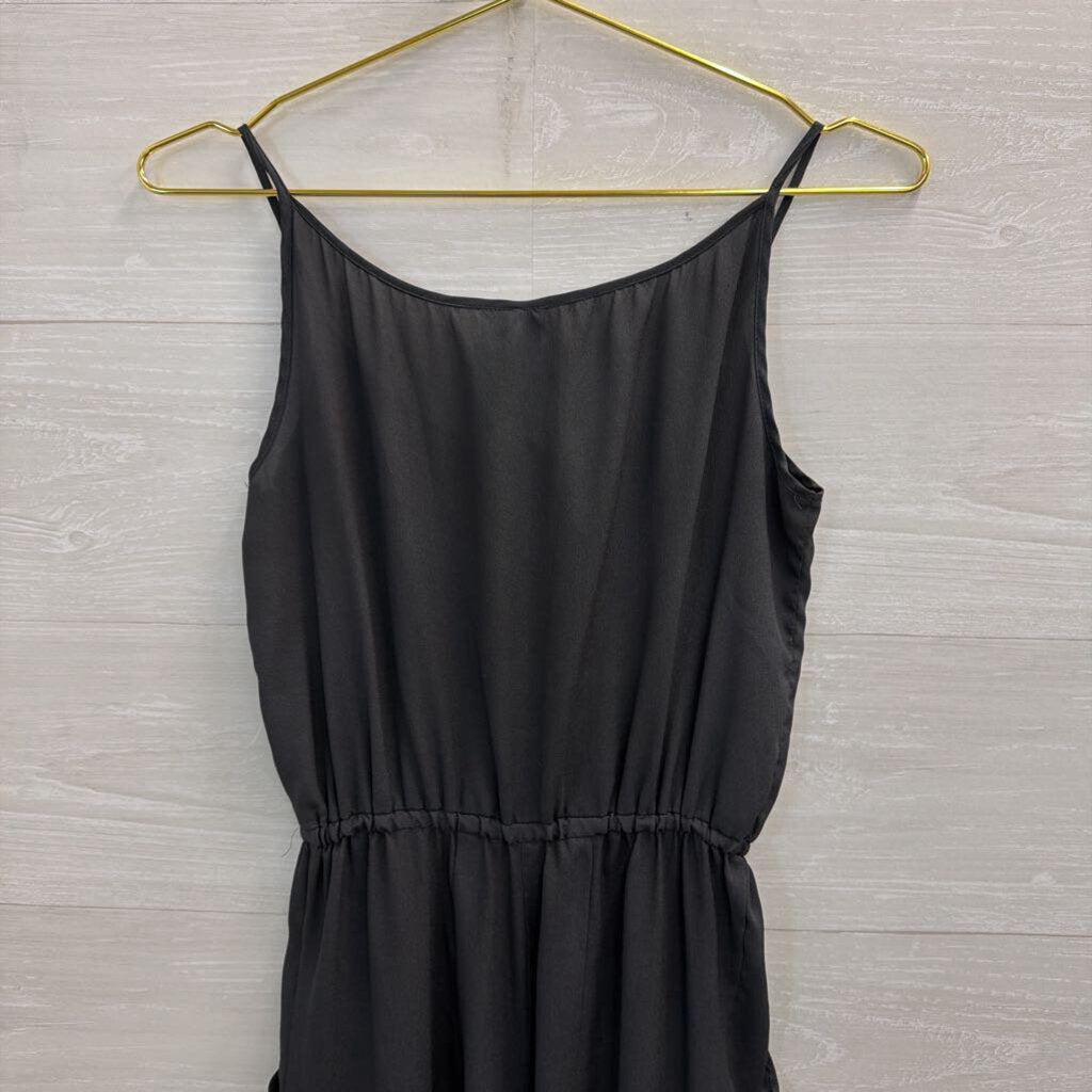 Grey Silky Tie Waist Jumpsuit 2