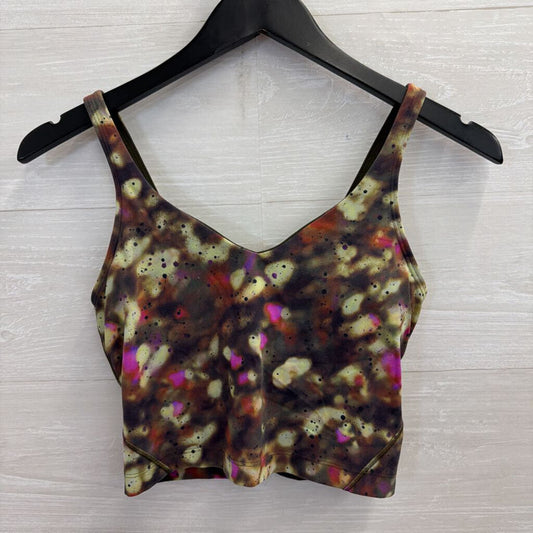 Lululemon Printed Long Line Crop Top Bra 6