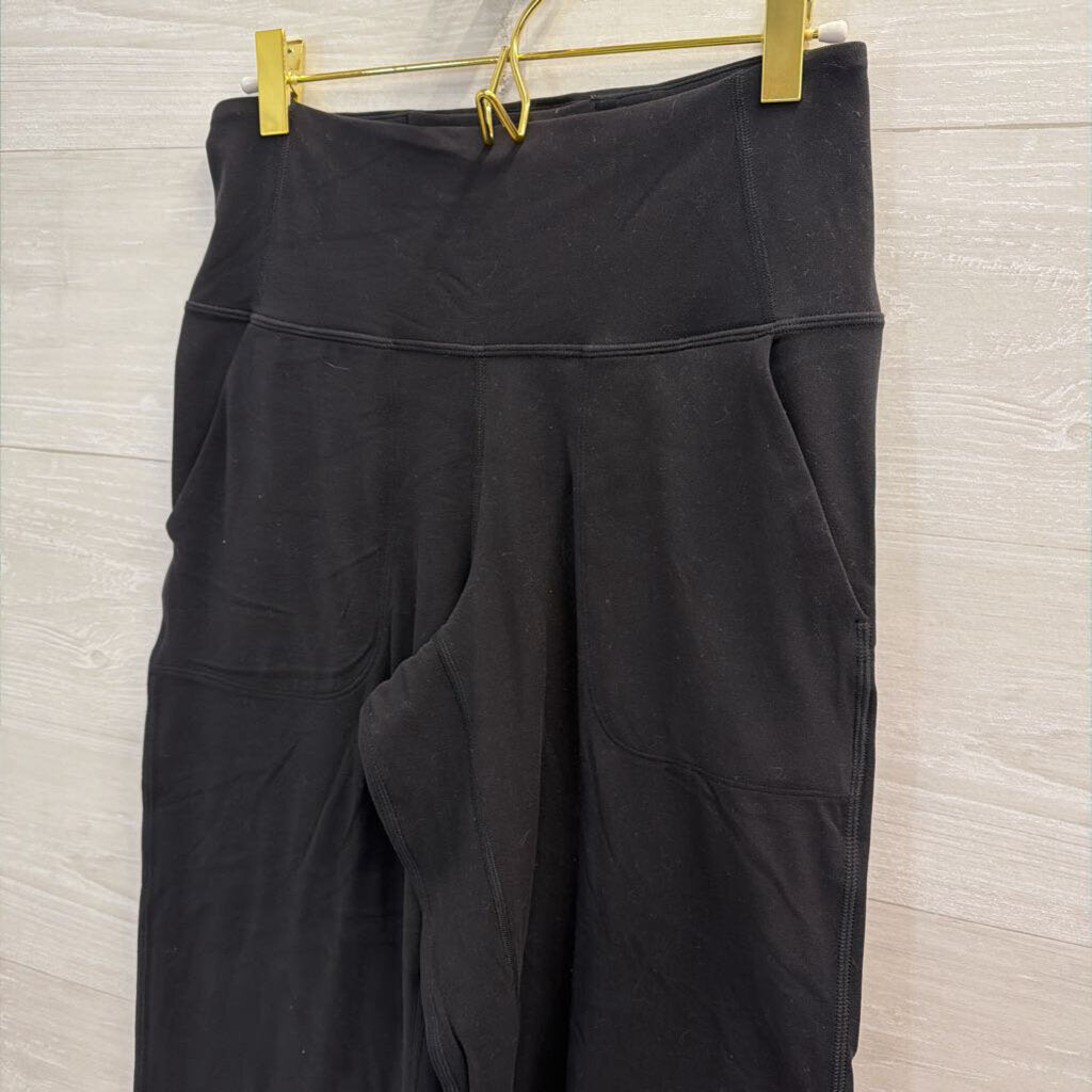 Lululemon Black Cropped Wide Leg Pants 6