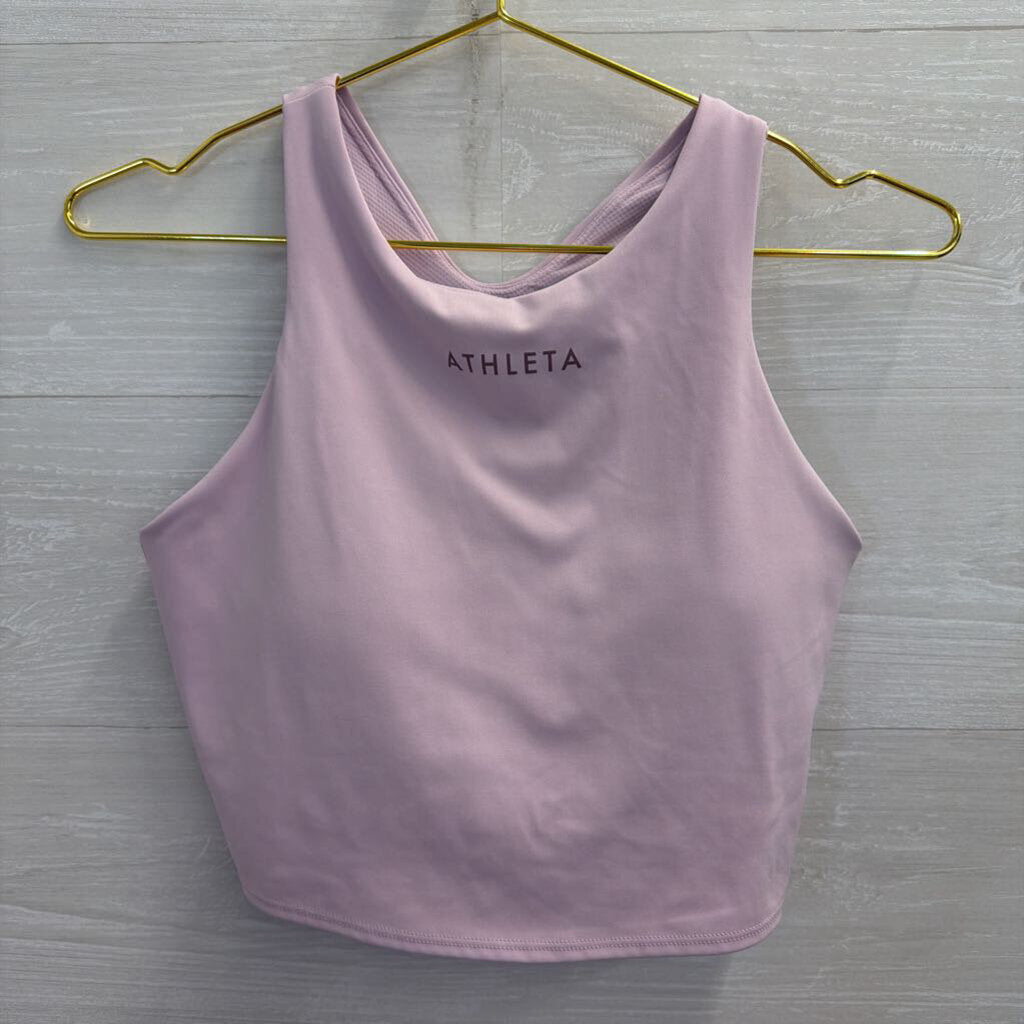 Athleta Light Purple Crop Top Sports Bra Medium