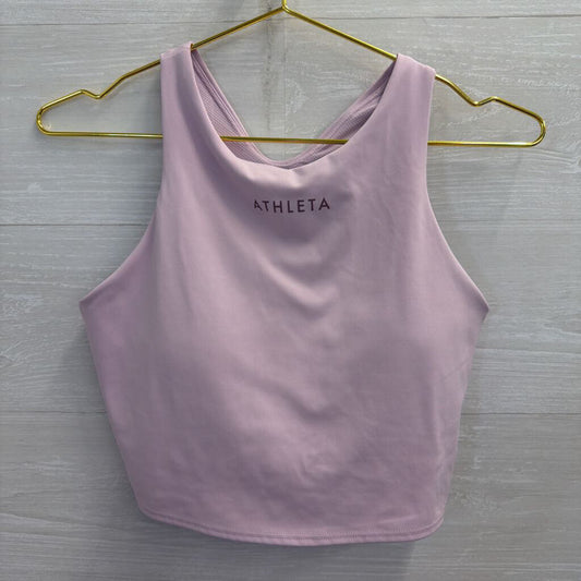 Athleta Light Purple Crop Top Sports Bra Medium