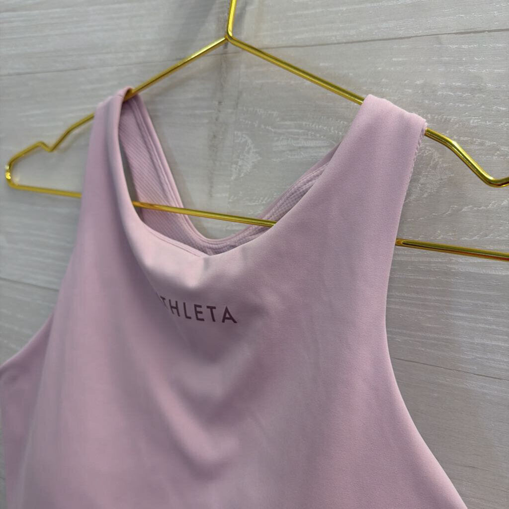 Athleta Light Purple Crop Top Sports Bra Medium