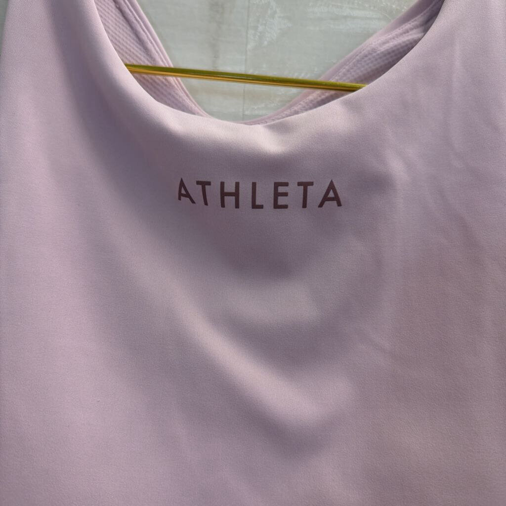 Athleta Light Purple Crop Top Sports Bra Medium