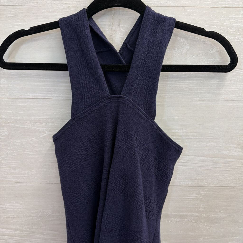 Anthropologie Maeve Navy Criss Cross Halter Top Small