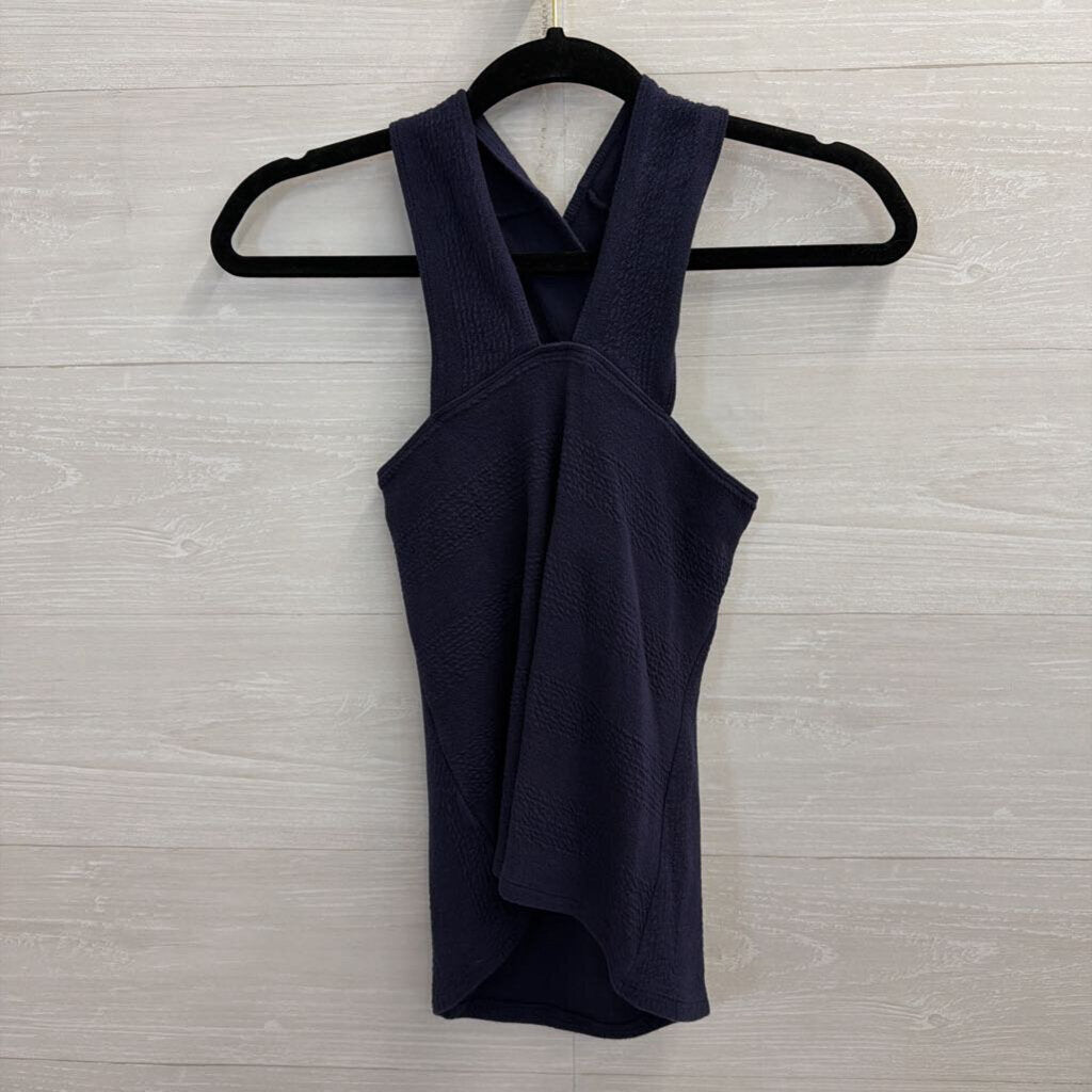 Anthropologie Maeve Navy Criss Cross Halter Top Small