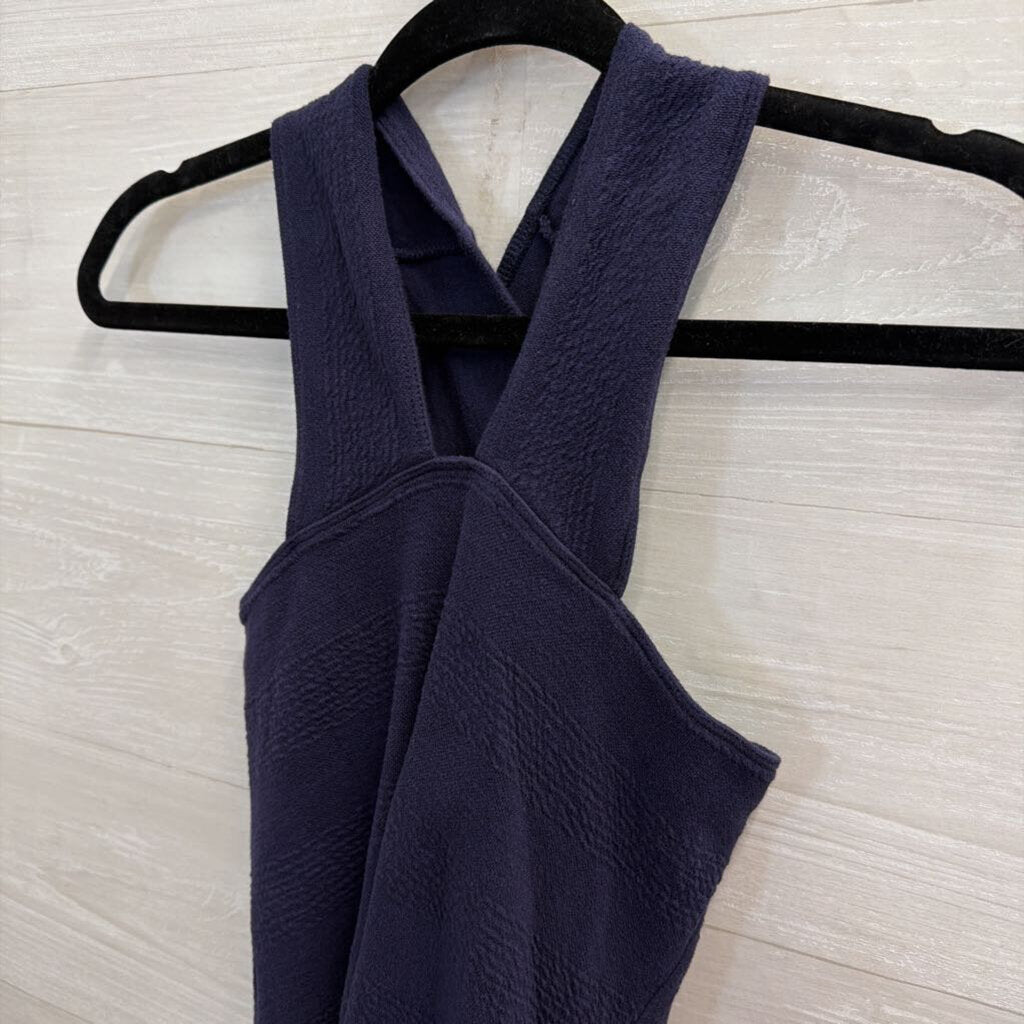 Anthropologie Maeve Navy Criss Cross Halter Top Small