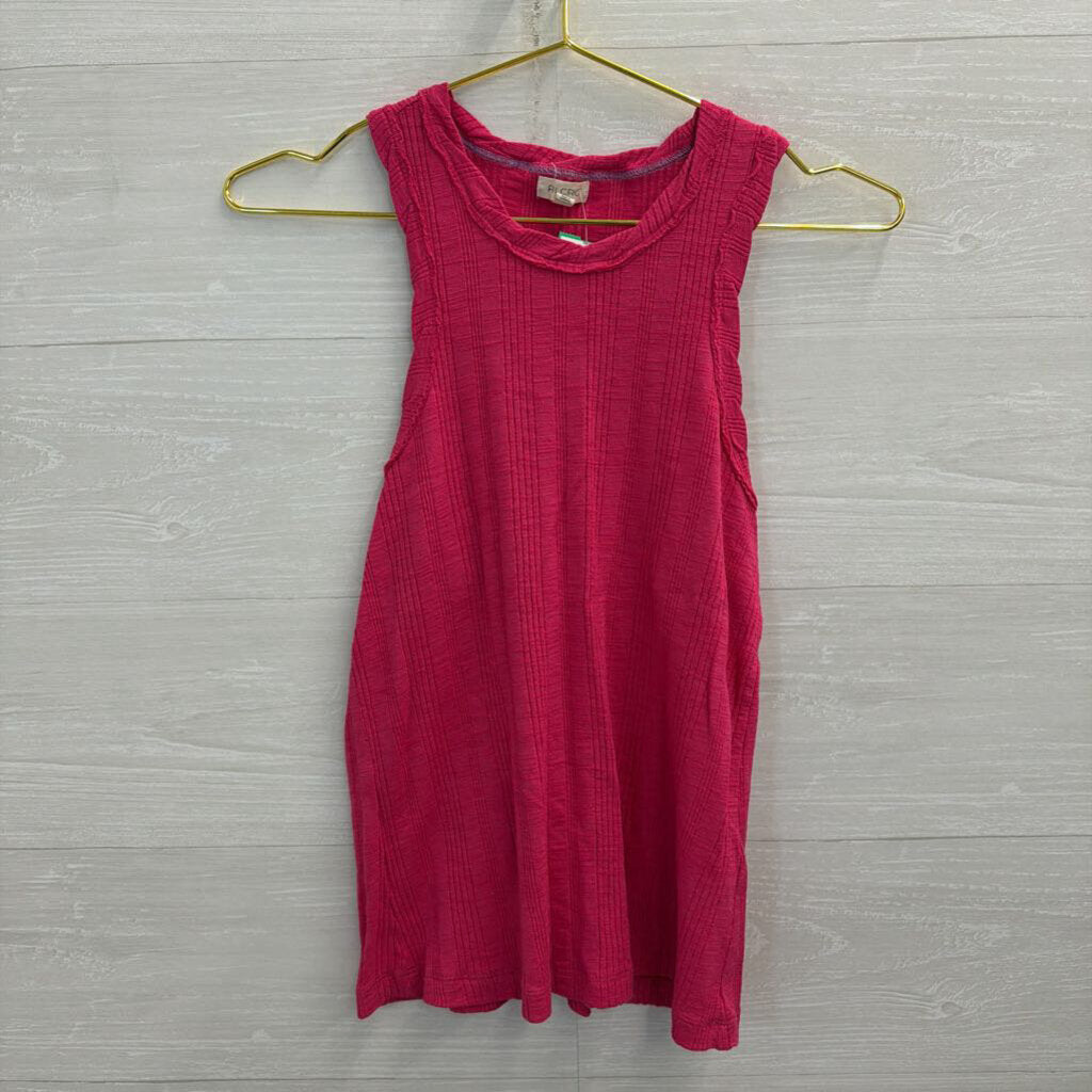 Anthropologie Pilcro Hot Pink Ribbed Tank Medium