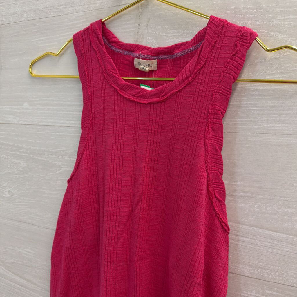 Anthropologie Pilcro Hot Pink Ribbed Tank Medium