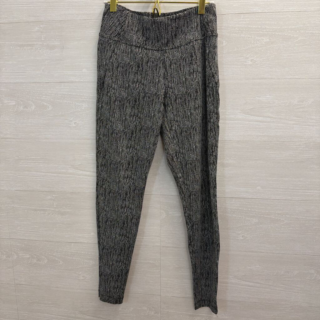 Black/White Printed Cropped Leggings Smamll