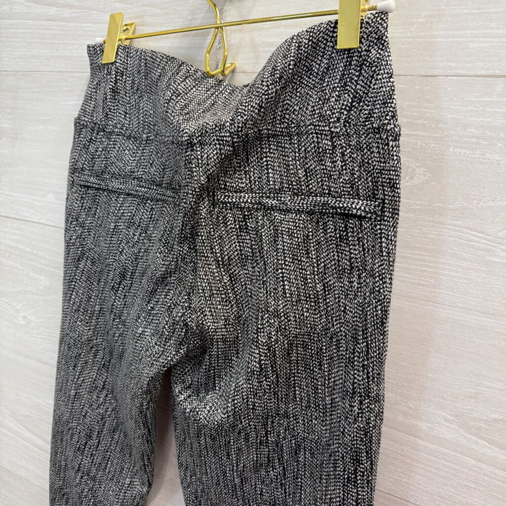 Black/White Printed Cropped Leggings Smamll